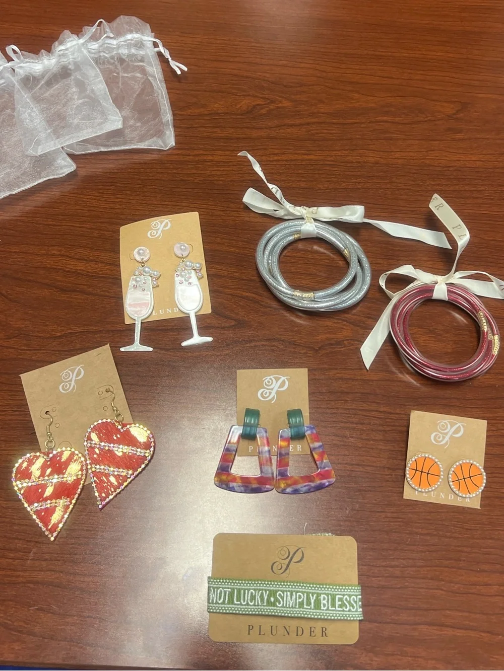 Plunder Jewelry Set | New | Trendy Earrings & Bracelet Bundle 13 pieces